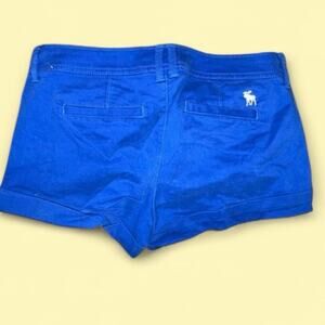 Vintage Abercrombie & Fitch cobalt blue Y2K low rise mini short shorts